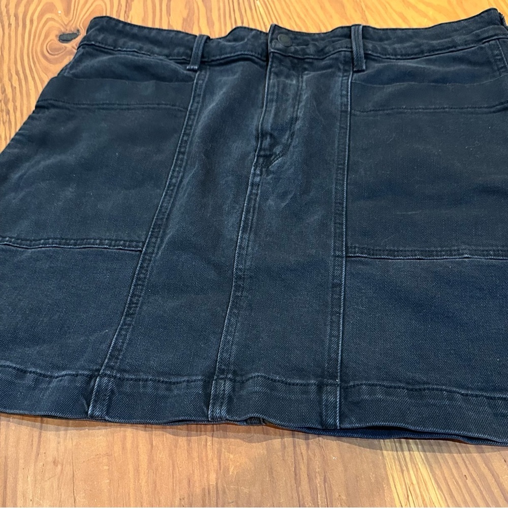 Dark Blue Denim Old Navy mini skirt New W/O Tags 4 pockets zip fly belt loops